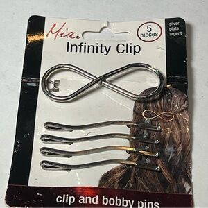 Mia infinity pin and bobby pins new on card